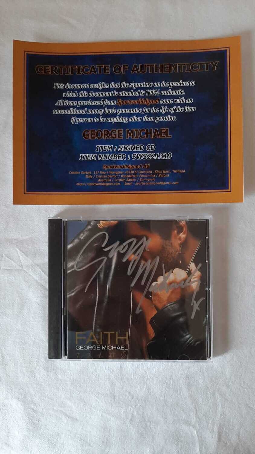 GEORGE MICHAEL signed CD Autografo GEORGE MICHAEL Signed CD Autograph Faith CD GEORGE MICHAEL
