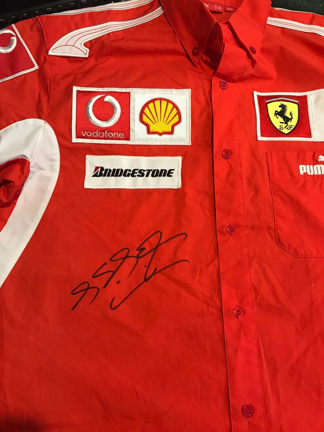T shirt Ferrari Autografata MICHAEL SCHUMACHER T Shirt Ferrari Signed Autograph MICHAEL SCHUMACHER
