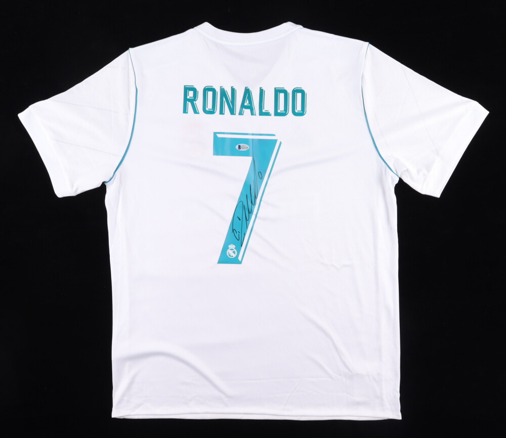 Cristiano Ronaldo Signed REAL MADRID  Jersey  Autograph Autografo Signed Hand Signed  CR7 RONALDO  AUTOGRAFO MAGLIA  with certificate coa of autheticity DOUBLE COA CERTIFICATE BECKETT SWS