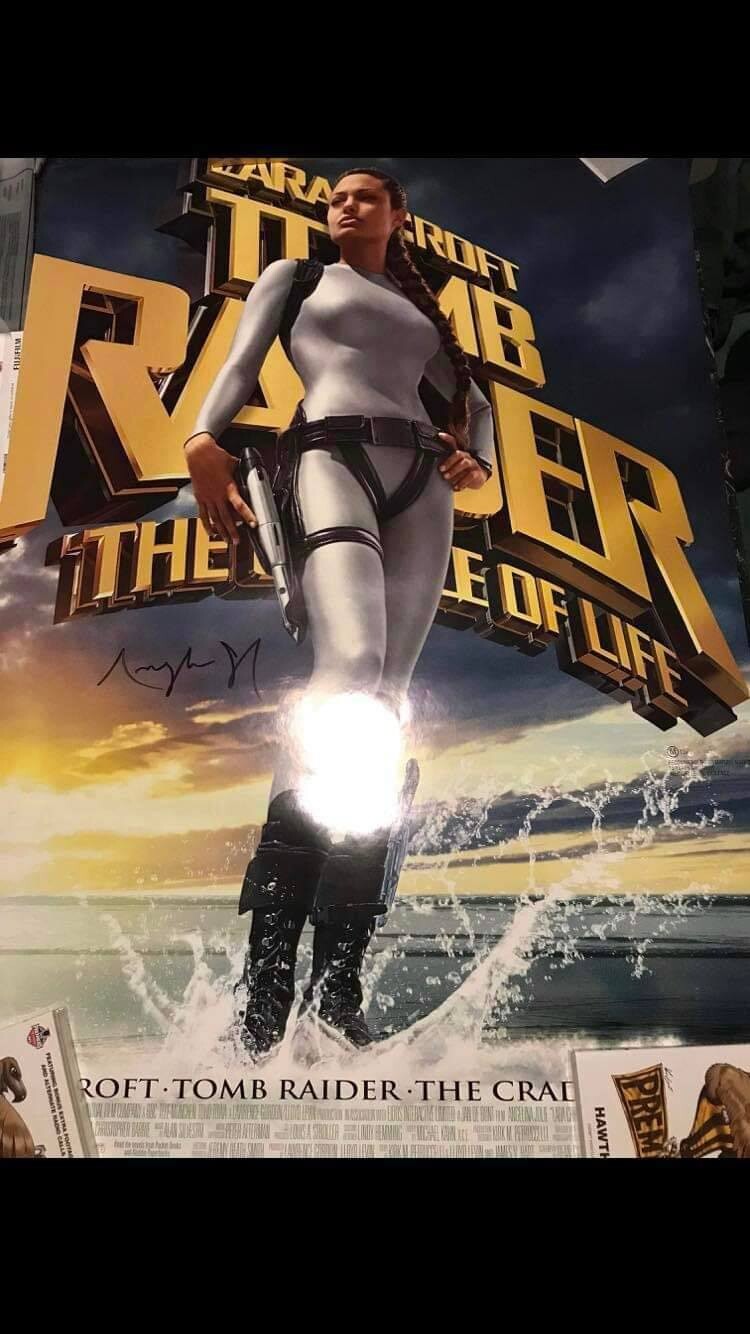 Poster Tomb Raider Angelina Jolie Autograph Hand Signed AUTOGRAFI ANGELINA JOLIE Poster 60 *100 cm Autografi Autographs Hand Signed ANGELINA JOLIE