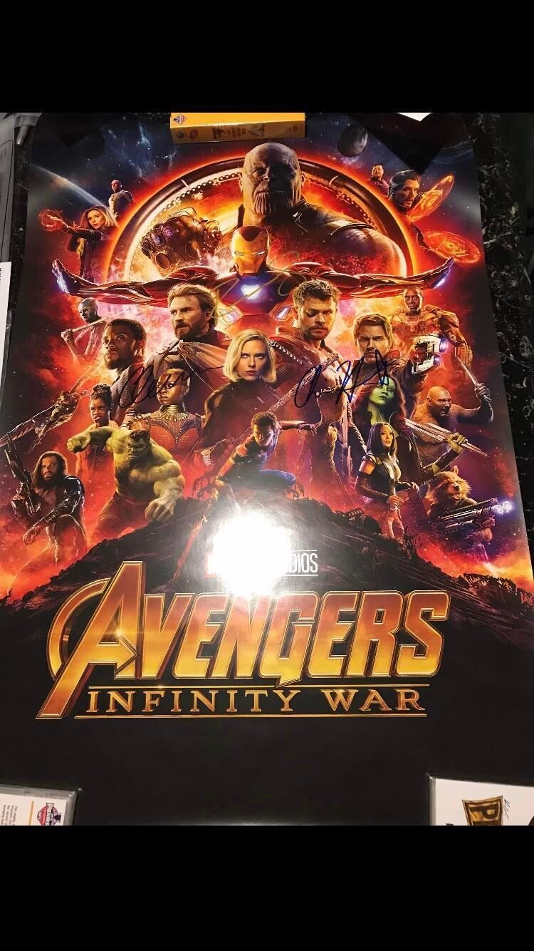 Poster Avengers Signed by Downey jr Evans Hemsworth Autographs Hand Signed Movies Avengers Autographs Poster 60 *90 cm