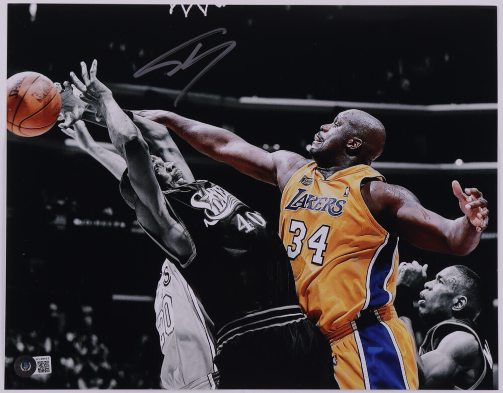 Shaquille O'Neal LAKERS LOS ANGELES Photo Autograph  Signed Lakers 11x14 Photo Foto   BECKETT Cerficato Certificate