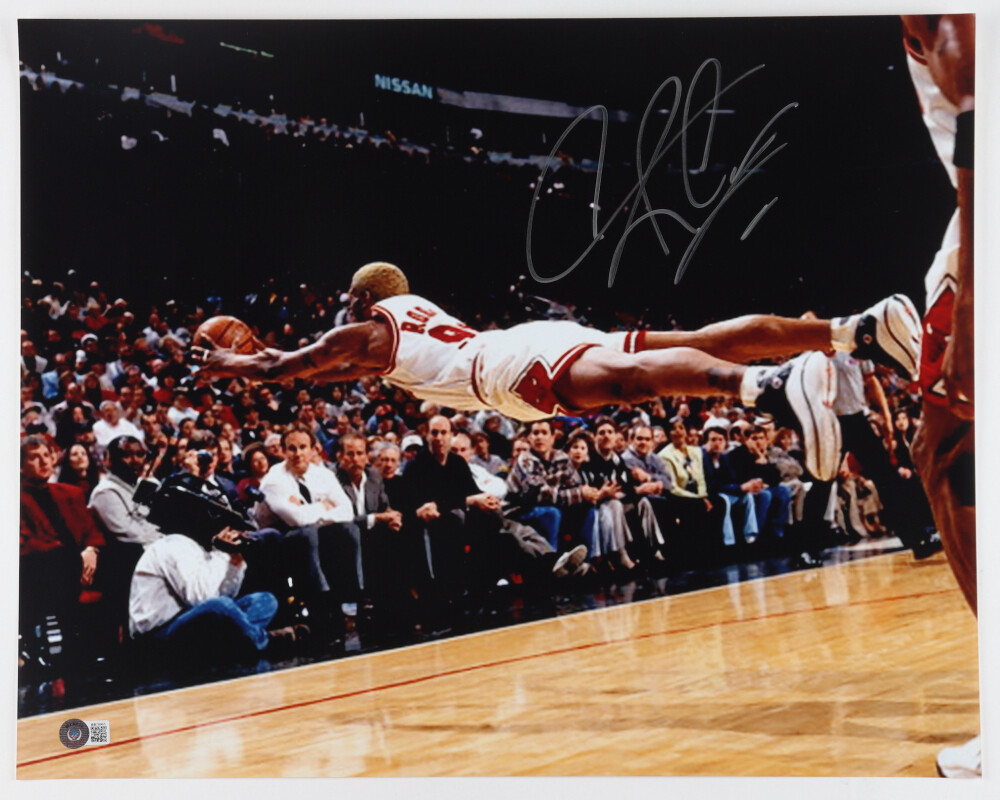 Dennis Rodman Foto Autografata Chicago Bulls RODMAN autografata Signed Autographed Photo Signed Bulls 16x20 Photo   BECKETT Cerficato Certificate