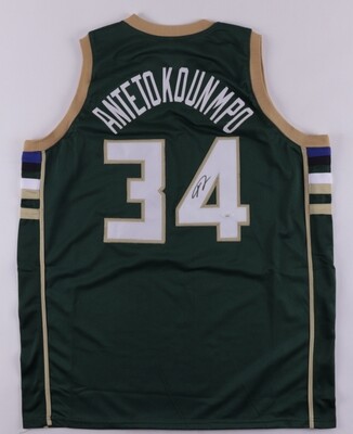 Giannis Antetokounmpo Signed Jersey Autograph  Autograph Autografo Milwaukee Bucks Maglia Autografata Jersey Autografh Signed Autograph  JSA Cerficato Certificate