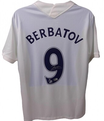 Dimitar Berbatov Signed Jersey Tottenham  Signed Signed Jersey Autograph Autografo Hand signed Berbatov Tottenham  Signed BECKETT Cerficato Certificate