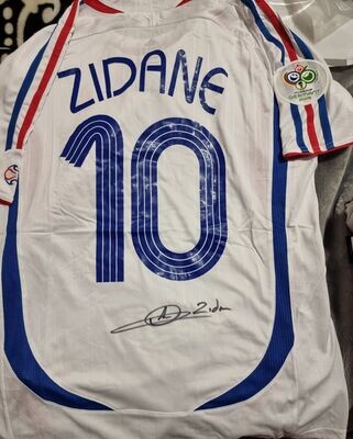 Maglia Jersey Zinedin Zidane Francia France World Cup 006 Autografata Signed Autograph Hand Signed Maglia Finale Zidane Autografo