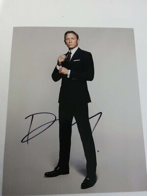 FOTO Daniel Craig James Bond 007 Signed + COA Photo Daniel Craig James Bond 007 Autografato Signed