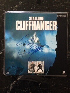 Disc Laser Signed Sylvester Stallone Autografato Cd Disc Sylvester Stallone Cliffhanger - L'ultima sfida Autograph