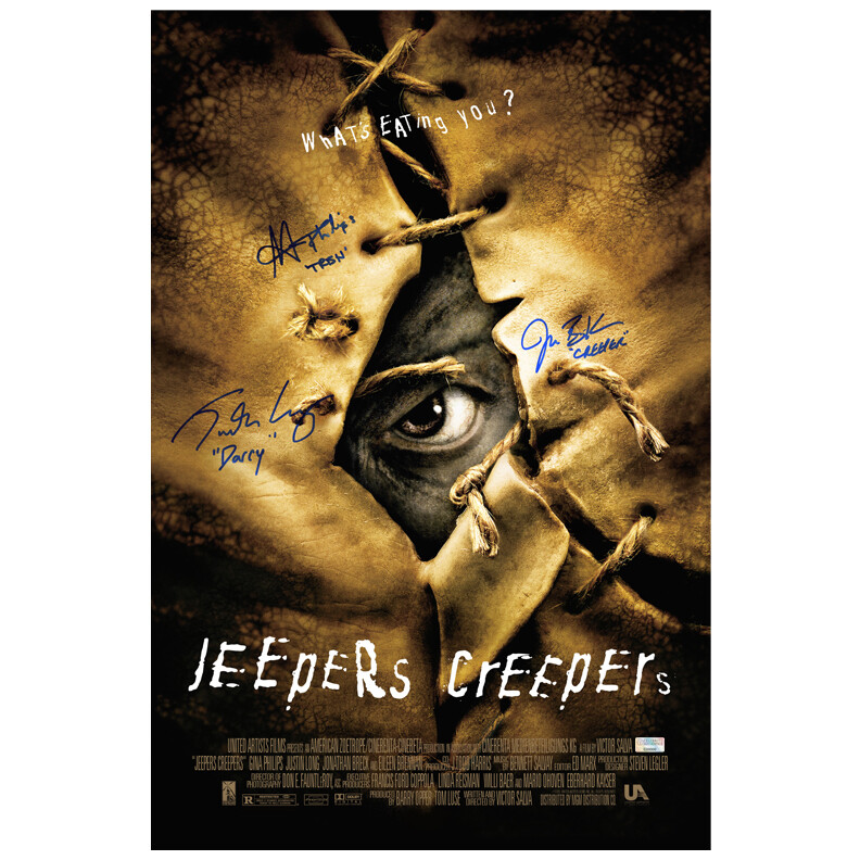 Poster Autografo Hand Signed Autograph Autographed Jonathan Breck, Justin Long, Gina Philips Autographed Jeepers Creepers 16x24 Movie Poster AUTOGRAPH SIGNED HAND SIGNED