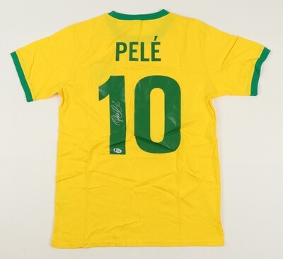 Pele Signed Jersey Brasile Brazil Jersey Maglia Camisetas Jersey Signed Autograph Hand SIgned