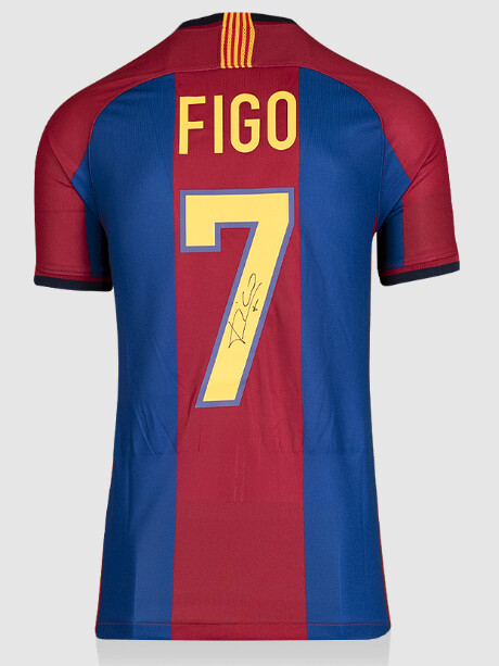Maglia Jersey Camisetas Barcelona  Luis Figo Autografata Signed Hand Signed Autograph Maglia Autografata FIGO