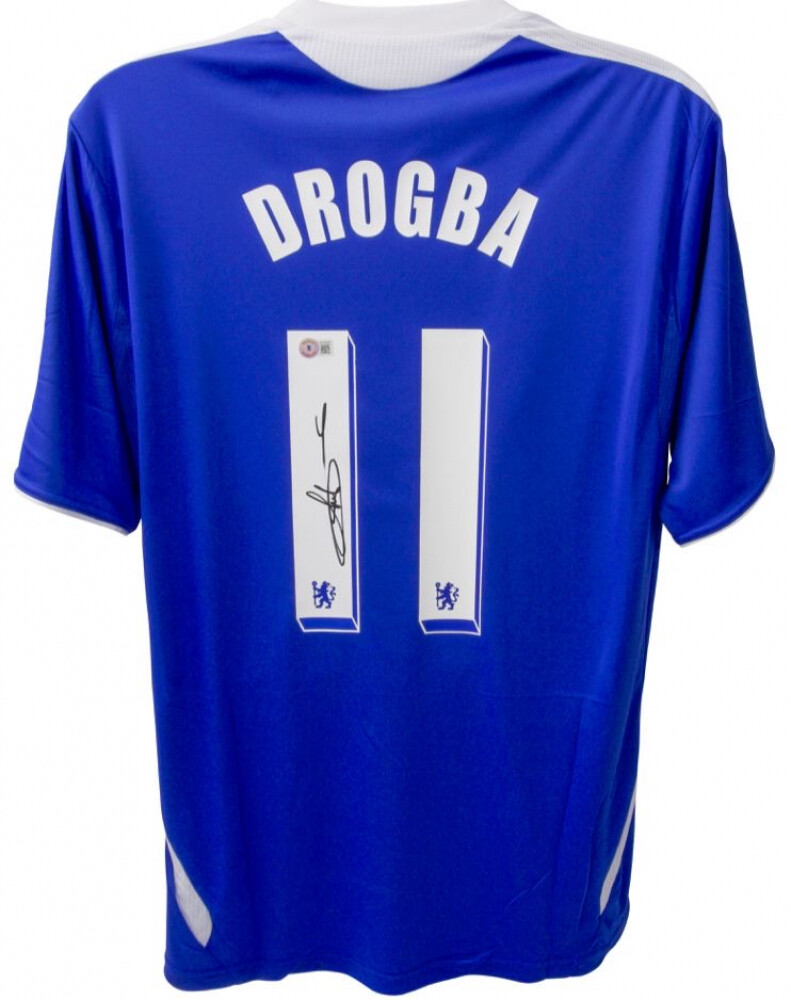 Didier Drogba Signed Chelsea  Jersey  Maglia Camisetas Jersey Signed Autograph Hand SIgned