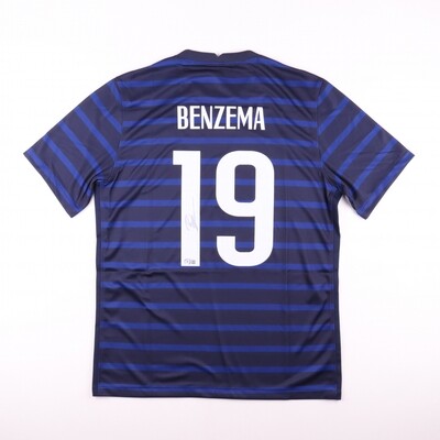 Karim Benzema Signed FRANCIA FRANCE  Jersey Maglia Camisetas Autografato  Signed Autograph Hand SIgned BENZEMA