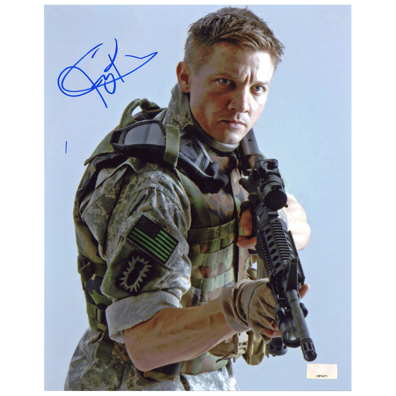 Foto Autografata Signed Hand Jeremy Renner Autographed Hurt Locker 8x10 William James Photo
