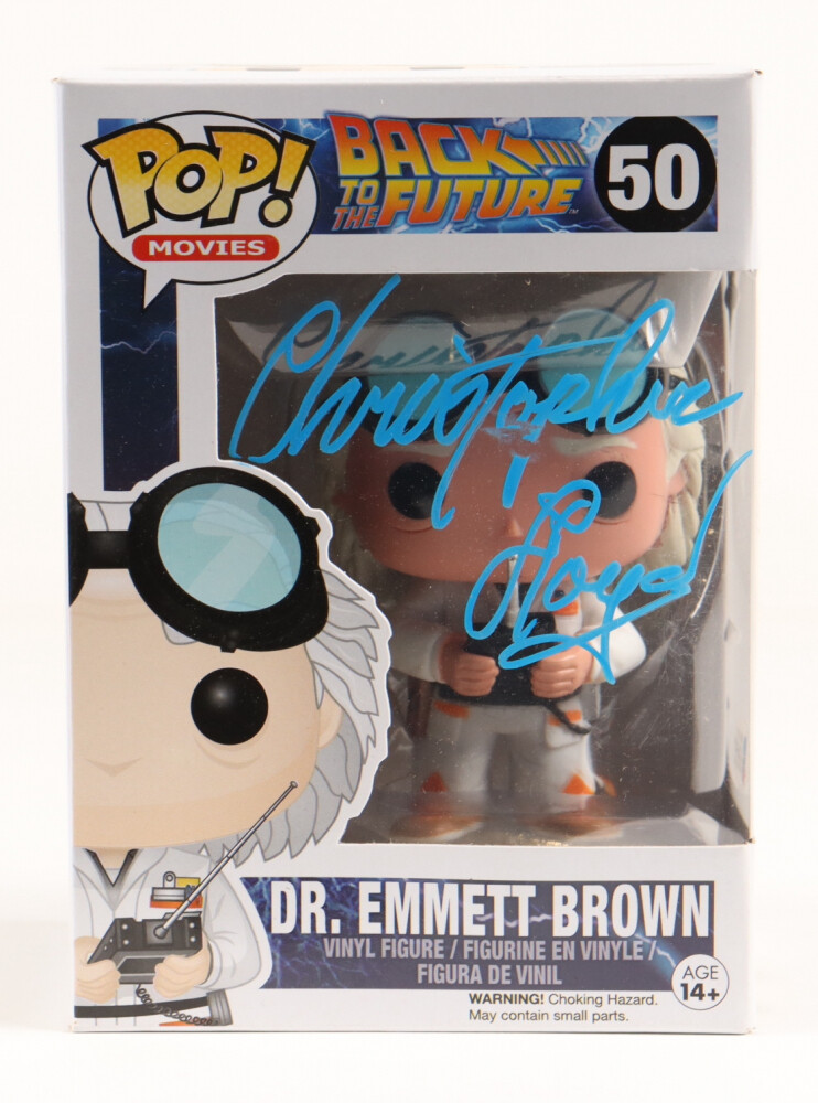 Christopher Lloyd AUTOGRAFO Autograph Ritorno al Futuro Film Movie Hand Signed Autograph  Signed "Back To The Future" #50 Dr. Emmett Brown Funko Pop! Vinyl Figure