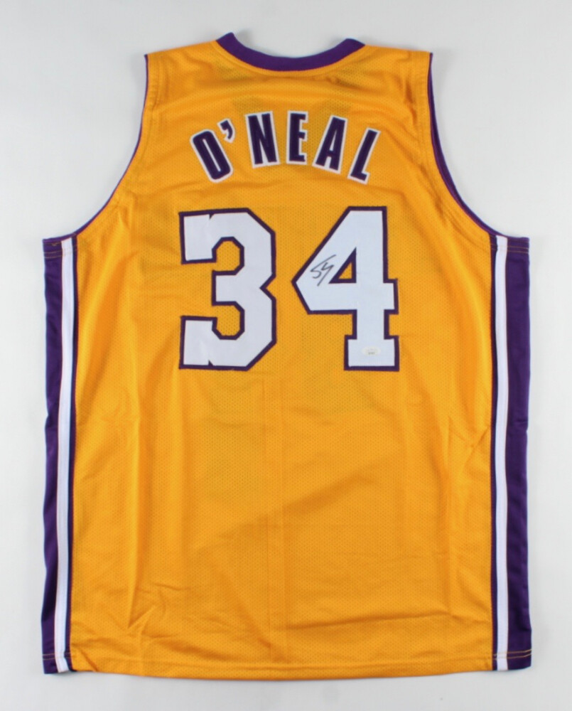 Shaquille O'Neal Signed Jersey Maglia Autografata Lakers Los Angeles AUTOGRAFO  O NEAL 34