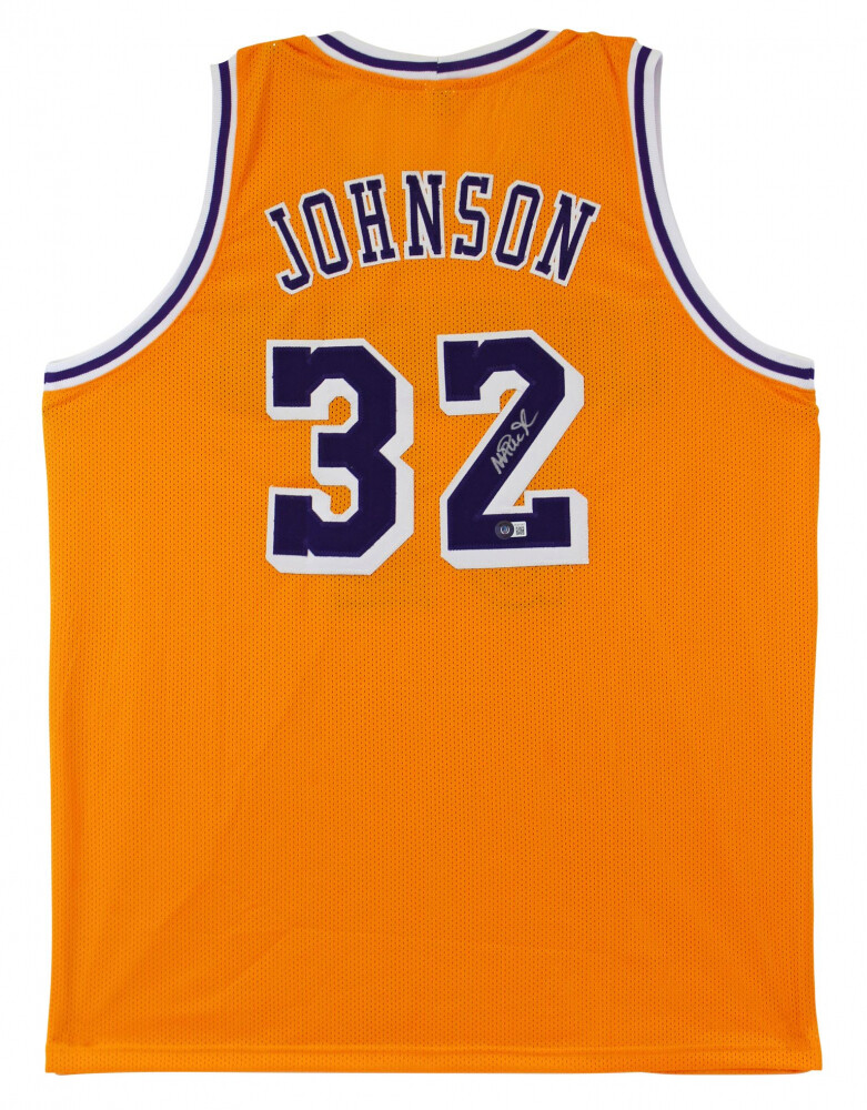 Magic Johnson Los Angeles Lakers Maglia Jersey Camisetas JOHNSON 32 MAGLIA AUTOGRAFATA SINGNED AUTOGRAPH  Signed Jersey (AUTOGRAFATA JERSEY AUTOGRAPH SIGNED AUTOGRAPH