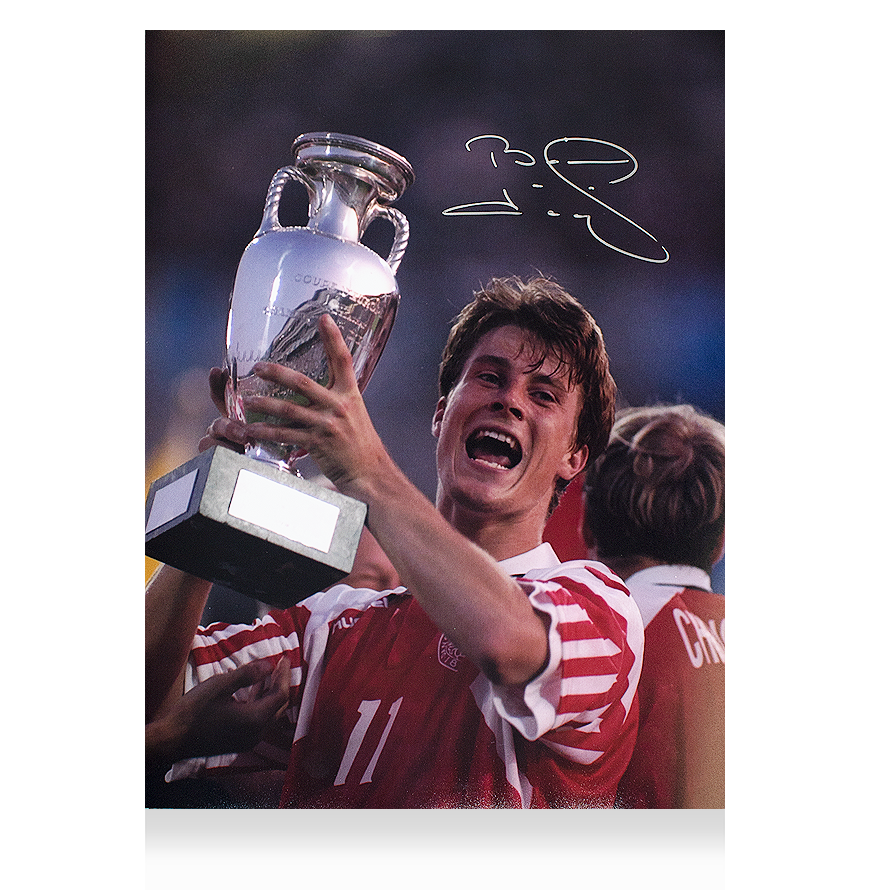 Brian Laudrup Foto Autografata Autograph SIgned Hand Signed Autograph Photo Brian Laudrup Signed Denmark Photo UEFA EURO 1992 Winner