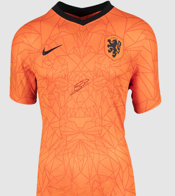 Maglia Jersey Camisetas Olanda Holland Georginio Wijnaldum Signed Autograph Hand Signed Netherlands 2020-21 Home Shirt Autografo