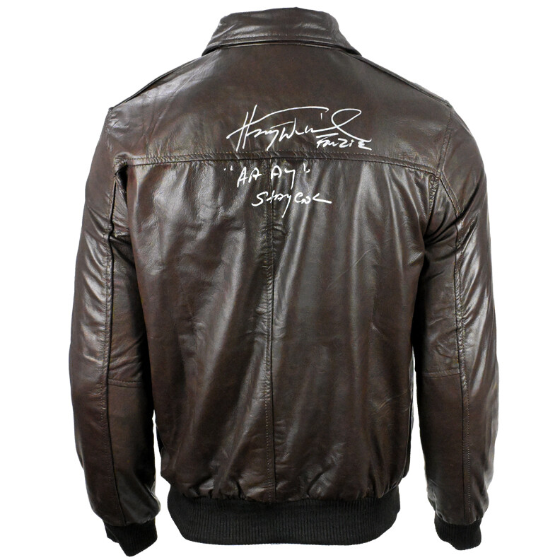 Henry Winkler Autographed Happy Days Fonzie Leather Jacket Autograph Hand Signed WINKLER AUTOGRAFO AUTOGRAPH SIGNED HAND SIGNED