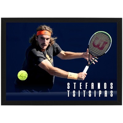 Stefanos Tsitsipas Pallina Autografata Cornice Pallina Autografo Autograph   Signed & Framed Tennis Ball AUTOGRAFO AUTOGRAPH