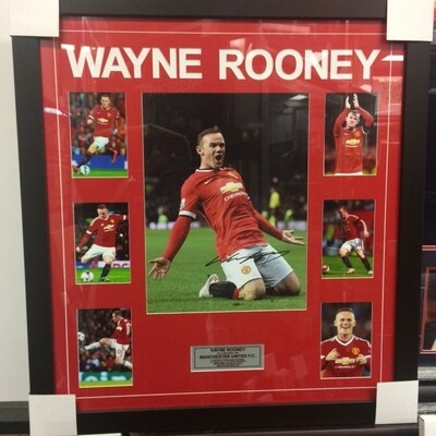 Wayne Rooney Manchester United Signed Framed Photo Autograph Signed Hand Signed ROONEYT AUTOGRAFATA FOTO Cornice AUTOGRAFO AUTOGRAPH