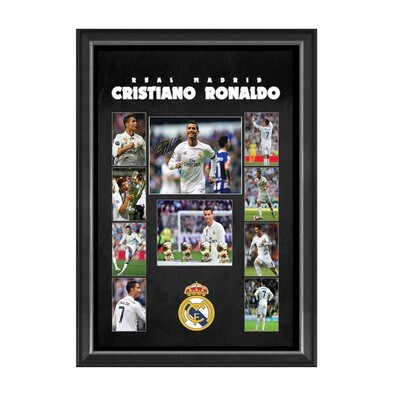 Cristiano Ronaldo CR7 Foto Autografata  Signed Real Madrid 6x8in Photo Vertaramic  Autografata Autograph Real Madrid  Signed & Framed Photograph Display FOTO Cornice AUTOGRAFO AUTOGRAPH