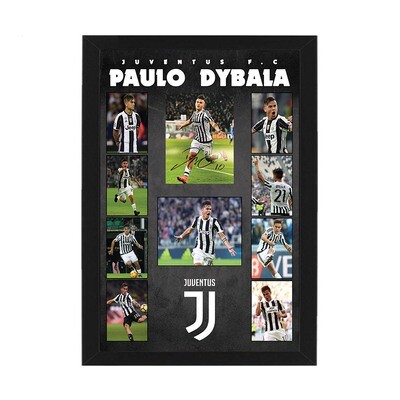 Paulo Dybala Autografo Foto Autografata Cornice Paulo Dybala Signed Juventus 6x8in Photo Vertaramic FOTO Cornice AUTOGRAFO AUTOGRAPH