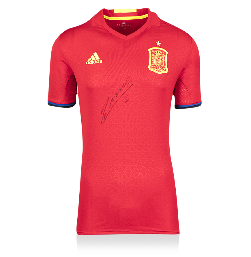 Andrea Iniesta Maglia Jersey Camisetas Spain Spagna Signed Jersey SPAGNA SPAIN   Signed Autograph Hand SIgned INIESTA 8 Spain