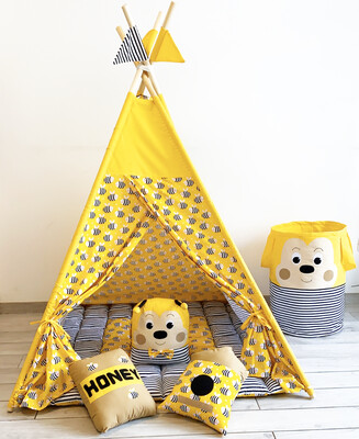 Tenda Gioco Bimbi Api Giallo Nero 