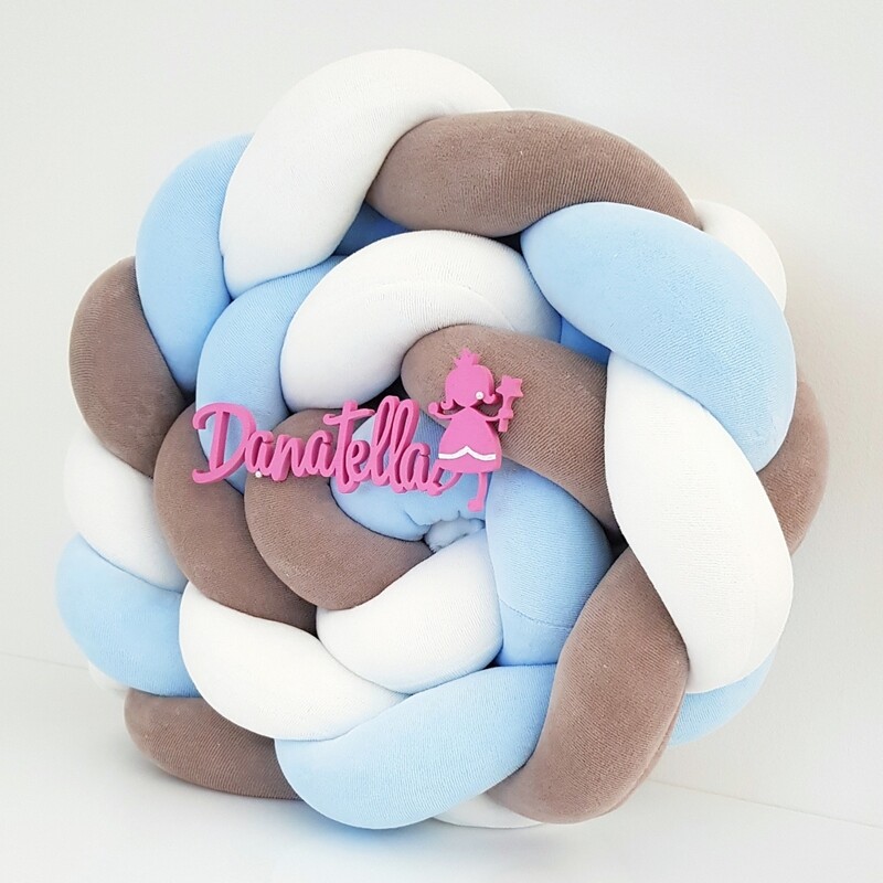 Paracolpi Intrecciato Bianco Celeste Marrone