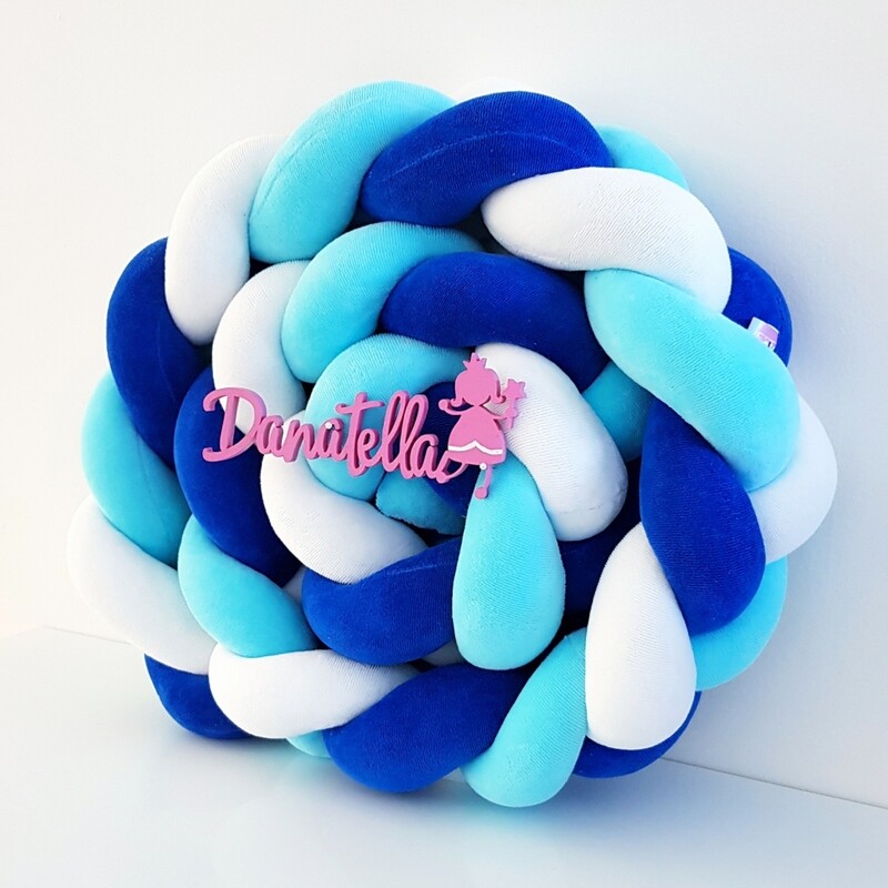 Paracolpi Intrecciato Bianco Blu Azzurro