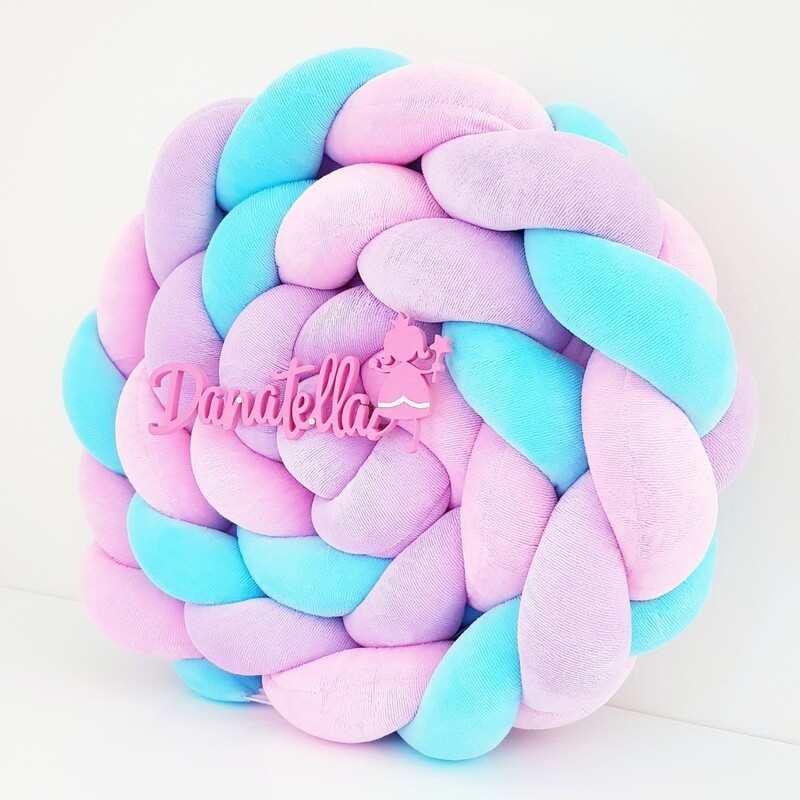 Paracolpi Intrecciato Azzurro Rosa Viola