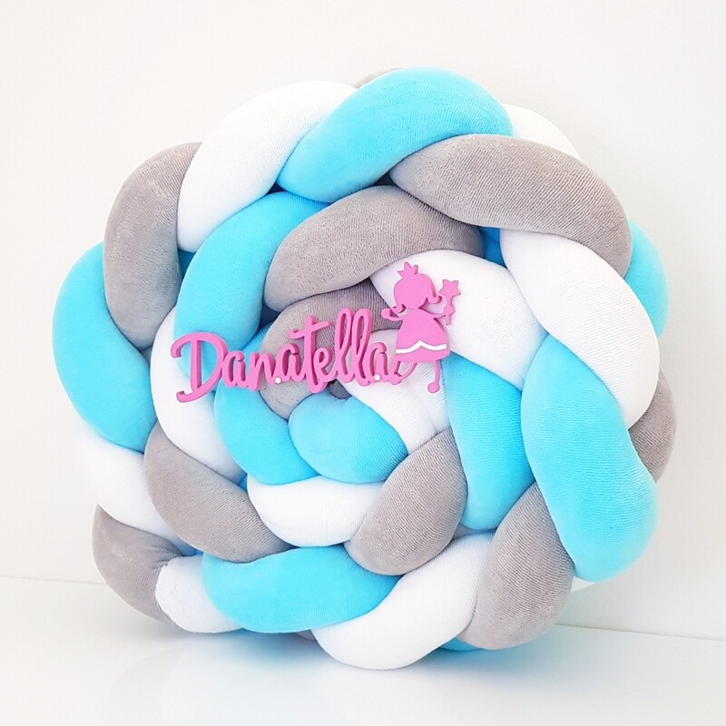 Paracolpi Intrecciato Grigio Azzurro Bianco 