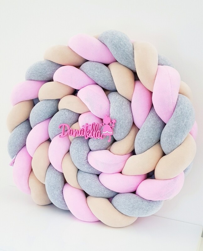 Paracolpi Intrecciato Rosa Grigio Biege