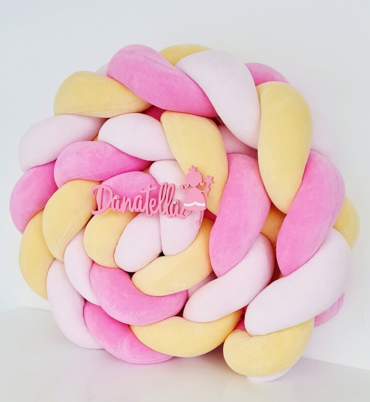 Paracolpi Intrecciato Giallino Rosa Fucsia 