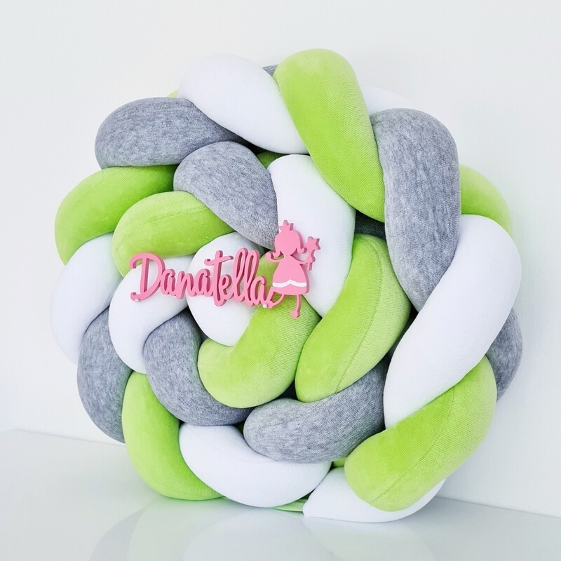 Paracolpi Intrecciato Verde Grigio Bianco