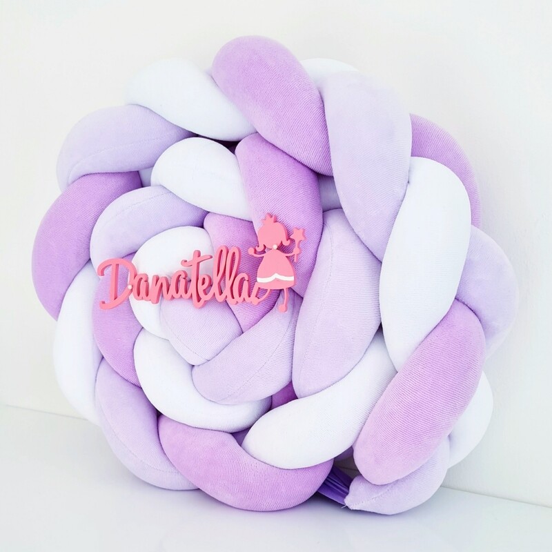 Paracolpi Intrecciato Viola Lilla Bianco