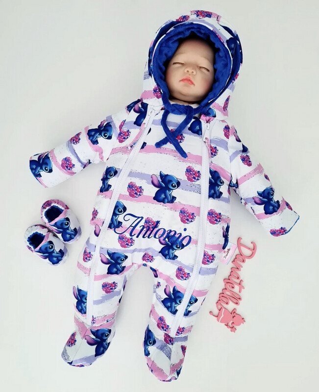Tutina Neonato Stitch Blue