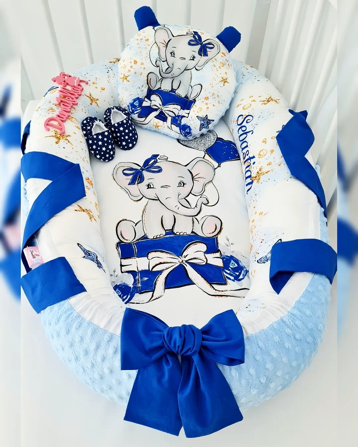 Riduttore Lettino Premium  Elefantino Blu