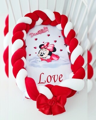 Riduttore Lettino Intrecciato Premium Minnie Rosso