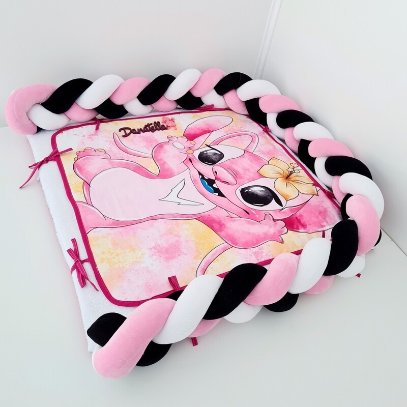 Coprifasciatoio Bebe Stitch Rosa
