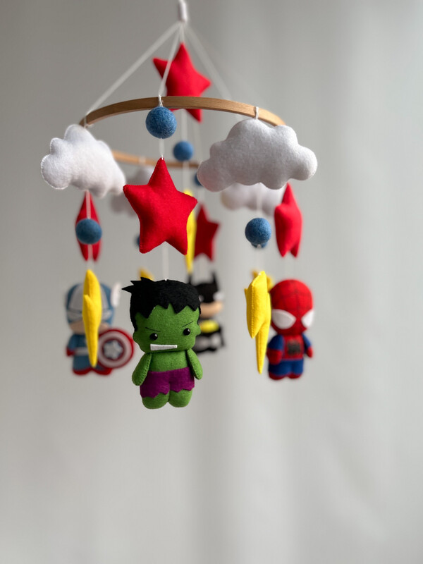 Set Giostrina Culla Super Hero