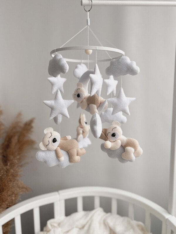 Set Giostrina Culla Orsetti Beige