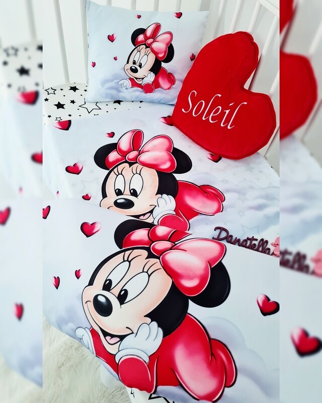 Kit Lenzuola Minnie Rosso 
