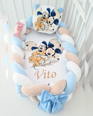 Riduttore Lettino Intrecciato Premium Mickey Pluto