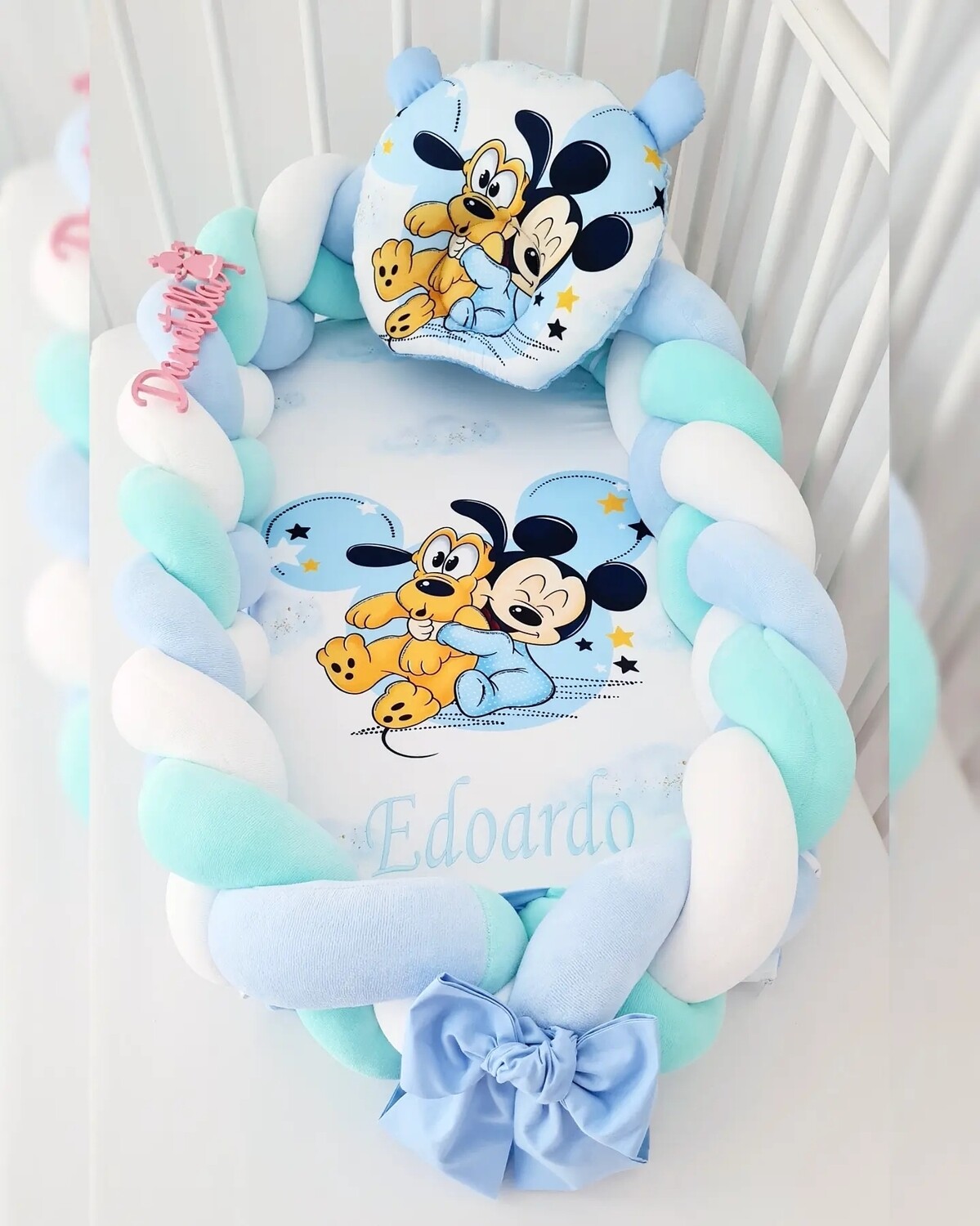 Riduttore Lettino Intrecciato Premium Mickey Pluto 