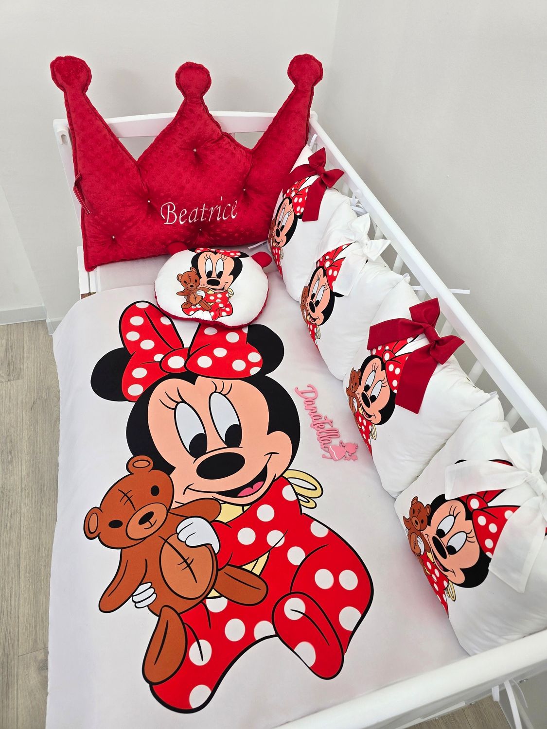 Kit Paracolpi Premium Minnie Rosso