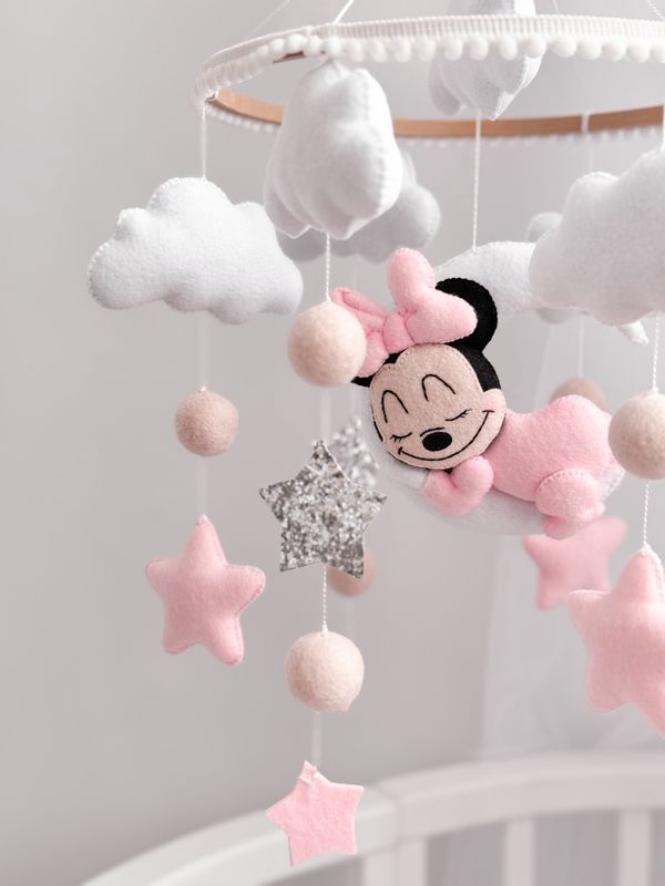 Set Giostrina Culla Minnie Stelline 