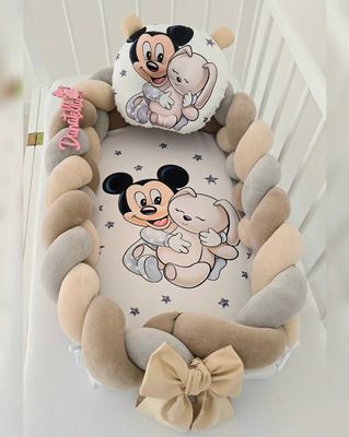 Riduttore Lettino Intrecciato Premium Mickey & Coniglietto 
